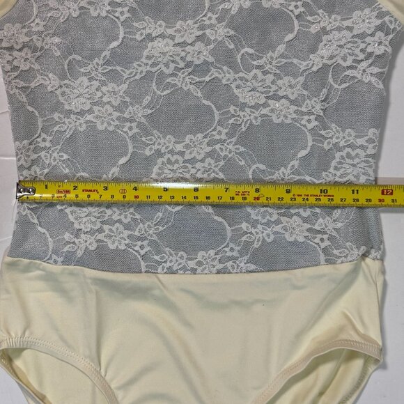 Weissman Music Box Dance Dress Tutu Costume Large Child Ivory Silver Lace‎ Tulle - Picture 12 of 13